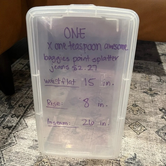 One X One Teaspoon awesome baggies distressed paint splatter pants size 27 - Picture 9 of 9